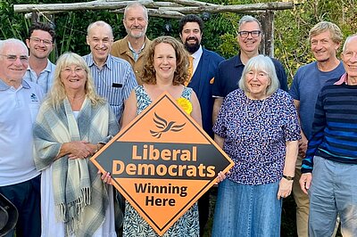 Alice Delemare and the Stockport Lib Dem team