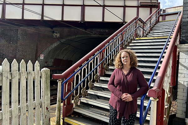 Alice Delemare at Davenport Station