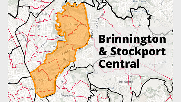 Map of Brinnington & Stockport Central