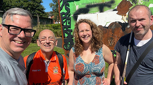Alice with volunteers
