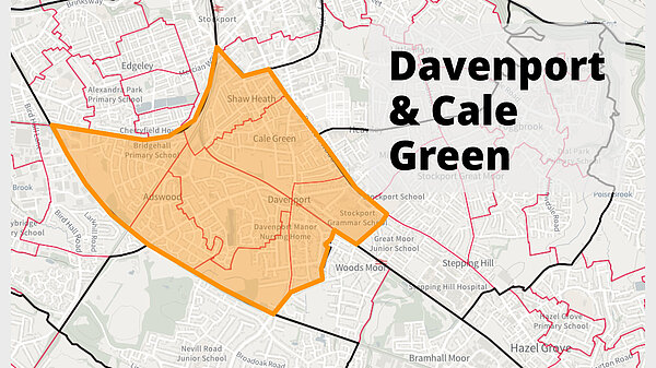 Map of Davenport & Cale Green
