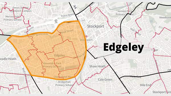 Map of Edgeley Ward