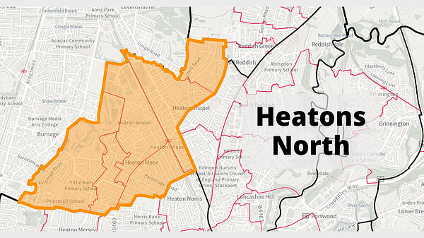 Map of Heatons North ward